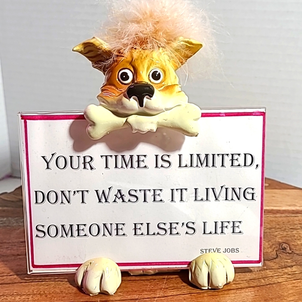 J&D Designs FUNNY ANIMALS 3D Ceramic Dog Card/picture/photo Holder